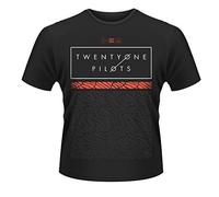 Plastichead - Twenty-One Pilots Scale Pattern Strip - T-shirt Homme, Noir (Schwarz/Schwarz), Large