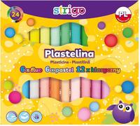 Plasticine créative 24 couleurs - Fluorescente, Pastel et Classique ! Créez vos propres chefs-d'œuvre en toute simplicité et en vous amusant avec le set Strigo !