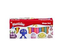 Plasticine Mega kit de recharge - Pâte à modeler 16 couleurs avec outils et instructions (français non garanti) - Réutilisable, non durcissable, pour un jeu créatif à partir de 5 ans