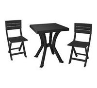 PLASTICO ALTO SELLE Table Rigoletto en polypropylène, 60 x 60 cm, anthracite G