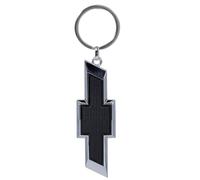 Plasticolor Chevrolet 004577R01 Porte-clés en émail texturé noir et chrome, noir et chrome, 4.25" x 1.12"