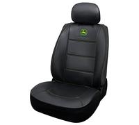 Plasticolor John Deere 008709R01 Housse de siège haut de gamme avec logo brodé et coutures contrastées, 3 pièces sans côtés, pour voiture, camion ou SUV, avec poche de rangement