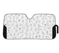 Plasticolor Peanuts 002828W01 Pare-soleil accordéon double face Snoopy Expressions