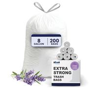 Plasticplace Sacs poubelle de 200 litres │ 0,7 mm │ Sacs poubelle parfumés à la lavande et à la vanille doux │ 55,9 x 55,9 cm (lot de 200), blanc