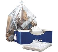 Plasticplace Sacs poubelle de 56 gallons - 1,5 mil - Doublures transparentes résistantes - Pour poubelle Glutton - 100 pièces