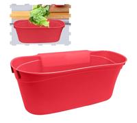 PLASTIFIC Panier de rangement à suspendre pour porte de placard de cuisine - Fuchsia - 31 x 17,5 x 13 cm