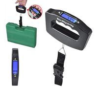 PLASTIFIC Pèse-bagage numérique portable avec poignée - Valise et sac de pesée électronique portable de voyage - 110Lb/50kg - Noir