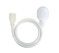 PLASTIFIC Pomme de douche pour chien et chat - Pour un nettoyage rapide et facile de la maison - 125 cm - Forme ovale blanche