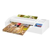 Plastifieuse à rouleaux chauds et froids, 600 W, avec tableau de bord de température, largeur de plastification de 320 mm, température réglable de 100 à 200 °C, pour écoles