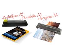 Plastifieuse A3, A4, A5, A6, A7 Avec 100 Feuilles A4 + Rogneuse 5 Feuilles Texet