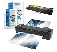 Plastifieuse A3 A4 A5 A6 A7 Pro Ultra Rapide à chaud à froid jusqu'à 2x150 microns avec 200 Pochettes (100 A4 + 100 A3) + 1 Rogneuse