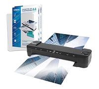 Plastifieuse A3 A4 A5 A6 A7 Pro Ultra Rapide à Chaud et à Froid jusqu’à 2x150 microns Température Réglable pour Usage Professionnel Intensif Pack avec 200 Pochettes A4