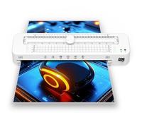 Plastifieuse A3 A4 A5 A6 avec Feuilles, Plastifieuses A3 avec Massicot Intégré, Plastifieuse 80-125 mic pour Bureau Maison Carte École