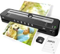 Plastifieuse A3 avec 20 Feuilles de Plastification, Préchauffage Rapide et sans Bourrage, Plastifieuse à Froid et Thermique pour A3 A4 A5 A6, pour la Maison, Le Bureau