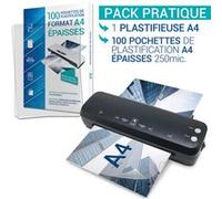 Plastifieuse A4 A5 A6 A7 Waytex A78214-22 Compacte et Rapide avec 100 pochettes A4 Epaisses 125 microns G