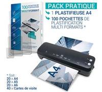 Plastifieuse A4 A5 A6 A7 Waytex Compacte et Rapide avec 100 pochettes multi formats Multi G