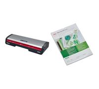 Plastifieuse GBC 250HS Home Office A3 - Plastification haute vitesse, préchauffage en 1 min, 75-125 microns, noir/rouge, 4410071EU + Lot de 100 Pochettes de plastification 2 x 80 microns