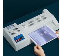 Plastifieuse, Plastifieuse thermique 32 cm avec bouton d'interrupteur, température réglable, plastifieuse automatique A3/A4/A5, idéale pour l'école, le bureau et l'usage commercial