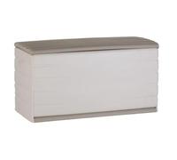 Plastiken Coffre 350L Intérieur/Extérieur cadenassable avec roulettes, beige