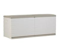 Plastiken Coffre 450l Intérieur/Extérieur Fonctionnel Et Esthétique Cadenassable Avec Roulettes Beige
