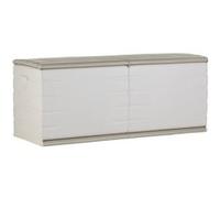 Plastiken Coffre 450l Intérieur/Extérieur Fonctionnel Et Esthétique Cadenassable Avec Roulettes Beige Beige