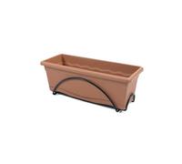 Plastiken Jardinière 50x20cm Avec Plateau Et Support Balcon - Terracotta Multicolore