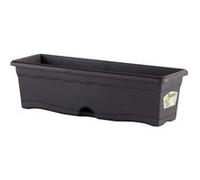PLASTIKEN Jardiniere rectangulaire - 40 X 20 cm avec plateau - Anthracite anthracite G
