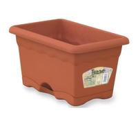 PLASTIKEN Jardinière rectangulaire Ø 50 X 20 cm avec plateau - Terracotta