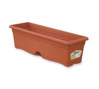 Plastiken Jardinière Jardinera 60 x 20 cm avec plateau Terracotta