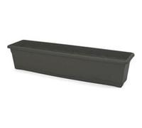 PLASTIKEN Jardiniere rectangulaire - 80 X 20 cm avec plateau - Anthracite anthracite G