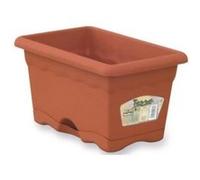 Plastiken Jardiniere Rectangulaire Ø 50 X 20 Cm Avec Plateau - Terracotta