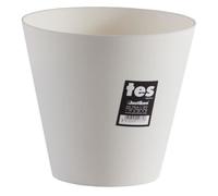 PLASTIKEN Pot de fleurs cône Tes - 18 cm - Blanc