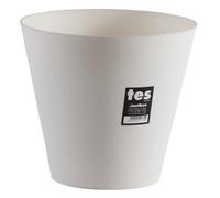 PLASTIKEN Pot de fleurs cône Tes - 22 cm - Blanc