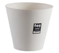 Plastiken Pot De Fleurs Cône Tes - 22 Cm - Blanc Multicolore