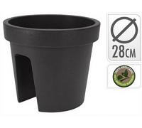 Plastiken Pot de fleurs en plastique noir - diamètre 28 cm