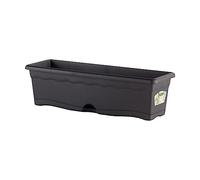 Plastiken Jardinière rectangulaire 80 x 20 cm avec plateau - Anthracite