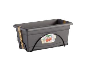 Plastiken Terra Balconera plat intégré + support, Gris, 50 x 24 x 18 cm