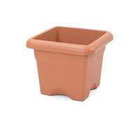 Plastiken Terra Pot de Fleurs carré 26x26x21 cm Terre Cuite
