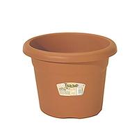 PLASTIKEN Terra Pot de fleurs rond, diamètre de 18 cm, couleur terre cuite