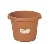 PLASTIKEN Terra Pot de fleurs rond, diamètre de 22 cm, couleur terre cuite