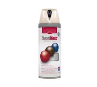 PlastiKote Twist & Spray - Peinture en bombe brillante Blanc antique 400ml