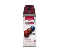 PlastiKote Twist & Spray - Peinture Satin Rouge Vin, 400ml