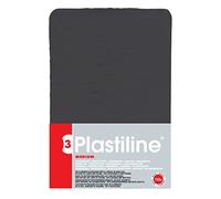 Plastiline 7955T - Plaque de Plastiline - Pâte à Modeler, Haute Précision - Modeler, Sculpter, Mouler - Dureté 3 (medium) - 750g - Teinte noir. Fabriqué en France