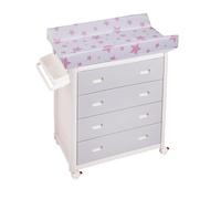 PLASTIMYR Baignoire Mob Tiroirs Étoiles Rose