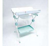 PLASTIMYR - Baignoire pliable pour bébé | Comprend matelas à langer anti-renversement | Bouchon et tube de vidange | Idéal pour lavabo | Baignoire bébé avec pieds pliants, lit ballons multicolore, 85