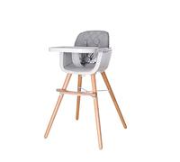 PLASTIMYR - Trona Woody | Alimentation pour bébés | Design minimaliste | Fonction chaise haute et chaise junior | Harnais de sécurité 5 points | Gris | PLASTIMYR