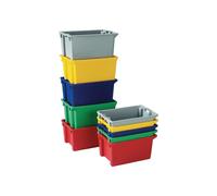 PLASTIPOL Bac gerbable-emboîtable PP rouge L600xl400xH300 mm