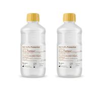 PLASTIPUR Lot de 2 - 500 ml - NaCl 0,9 % - Solution saline isotonique stérile - Solution saline pour bébé - Solution saline pour le nettoyage des plaies - Solution saline pour le nez et les yeux