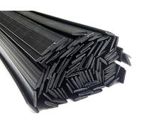 Plastique baguettes de soudure PE-HD Noir 8x1mm Plat 25 Barres HDPE