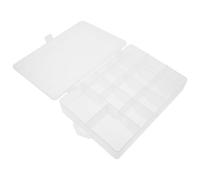 Plastique Blanc Boîte à Pêche pour Rangement à Plusieurs Compartiments | Grosse Capacité, Fermeture et Cloisonnement Intégré, Format Compact pour Organiser Hameçons et Leurres